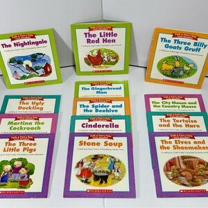 📚 Scholastic Folk & Fairy Tale Book Collection, 13 Easy Readers